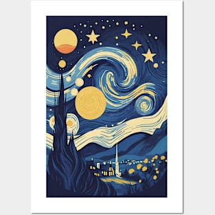 Starry Night Reverie: Van Gogh's Celestial Symphony Posters and Art